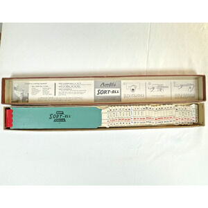 Amfile Sort-All Vtg Index File Sorter No. A31 in Box 1950s Office Supply